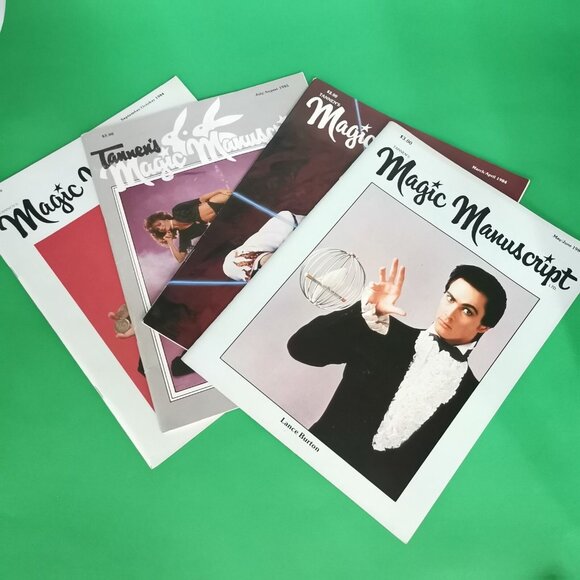 Magic Manuscript Magazine Lot 4 Blackstone Ammar Burton Pendragon 1980s Magician - Picture 8 of 8